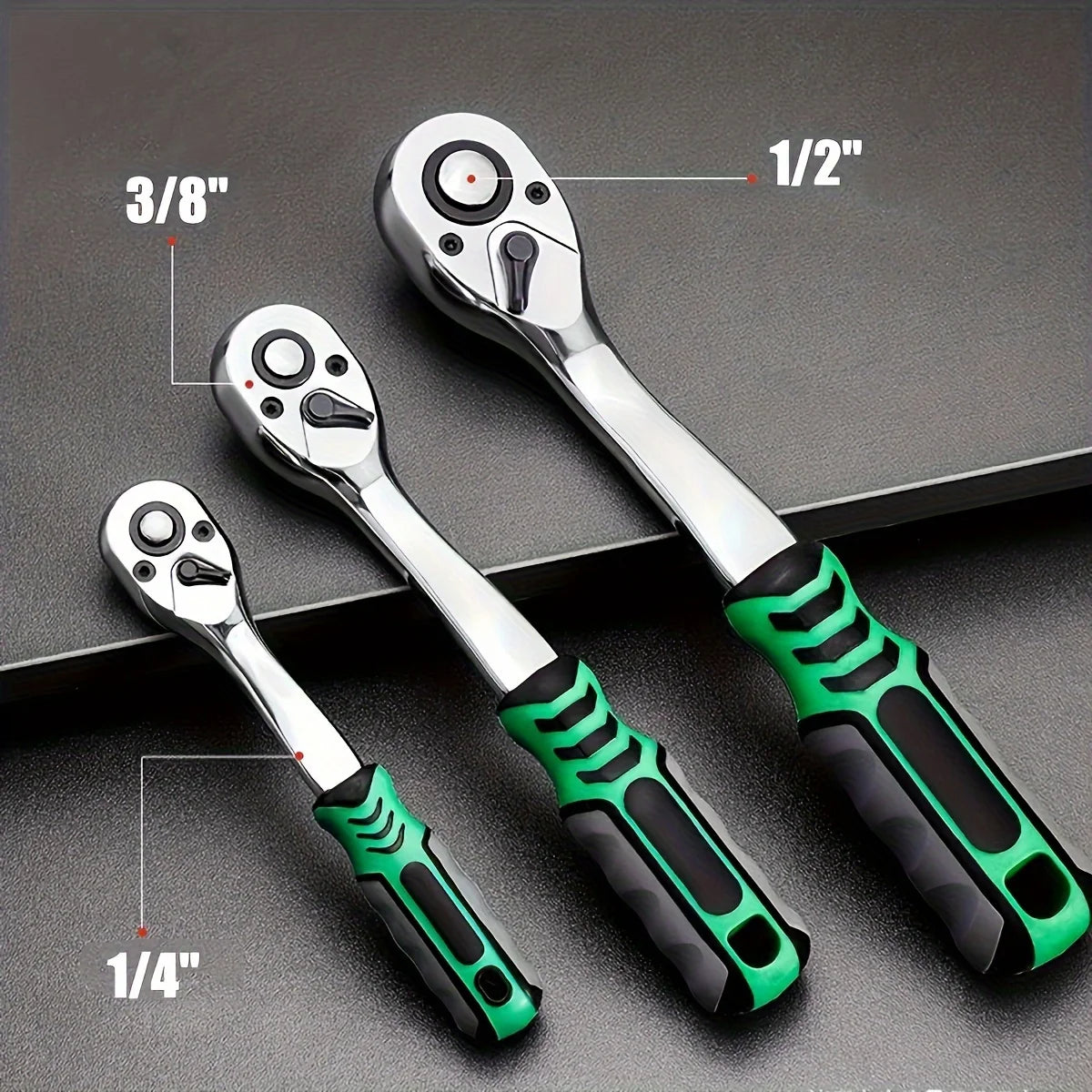 1/2,1/4,3/8 Inch Drive Ratchet Wrench Set