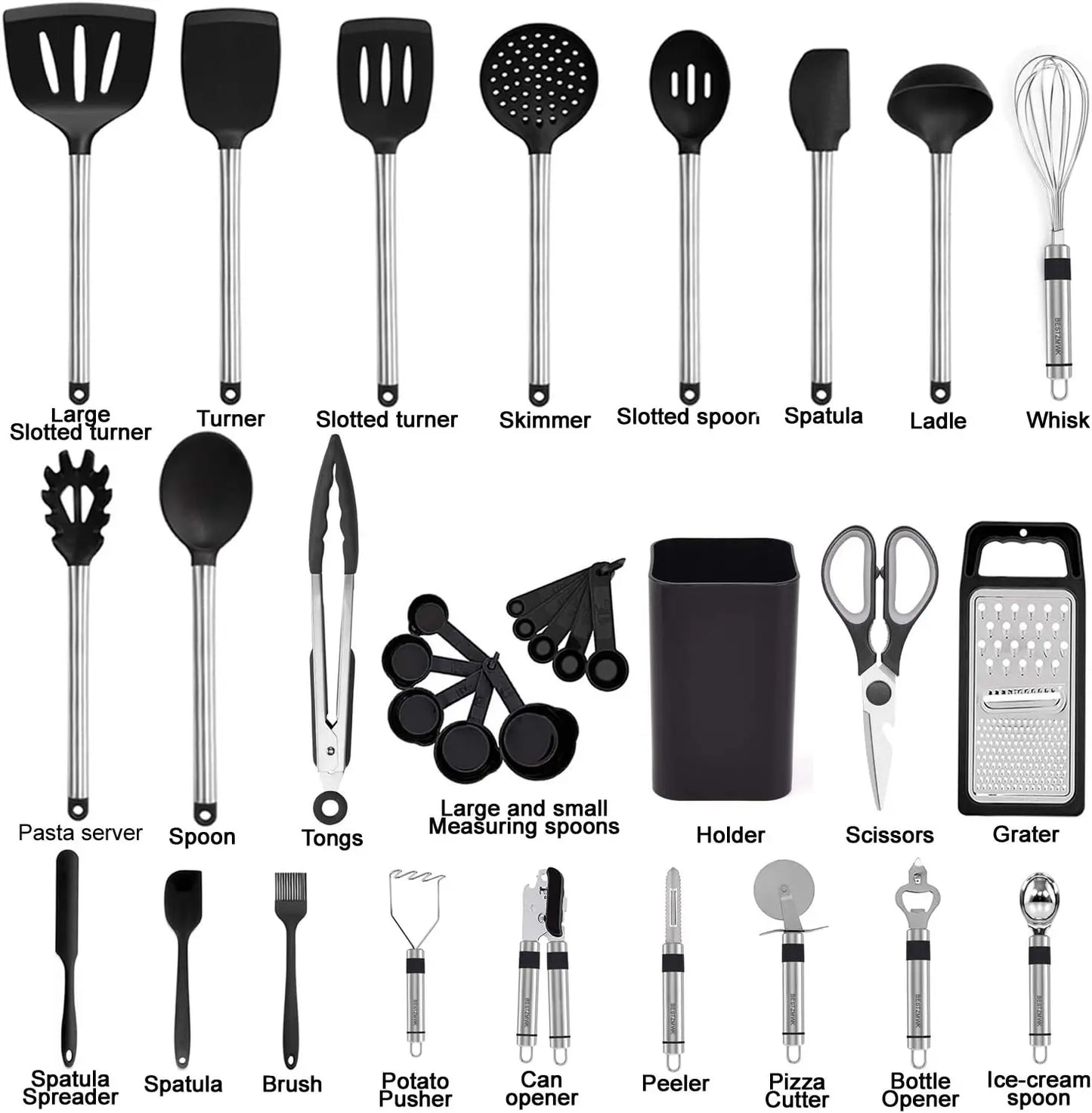 Utensil Set-Silicone Cooking Utensils