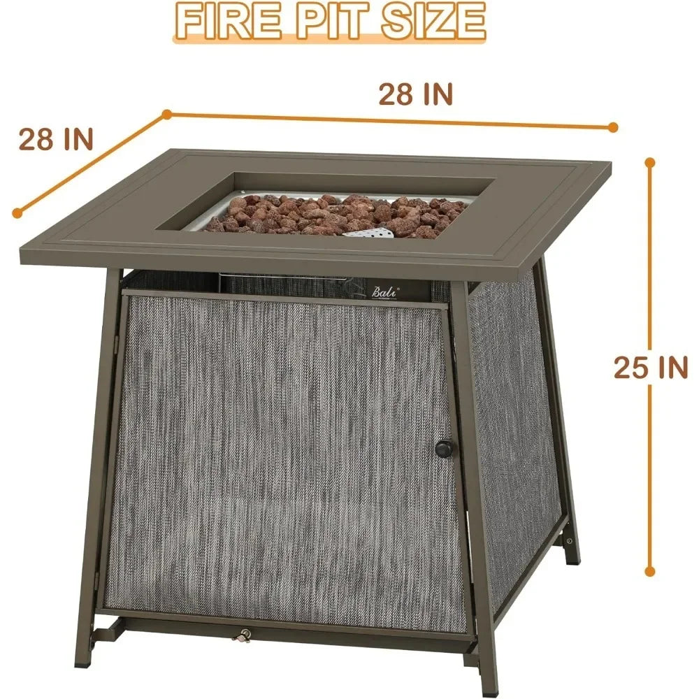 Gas FirePit Table 28 Inch Propane Fire Pit Table