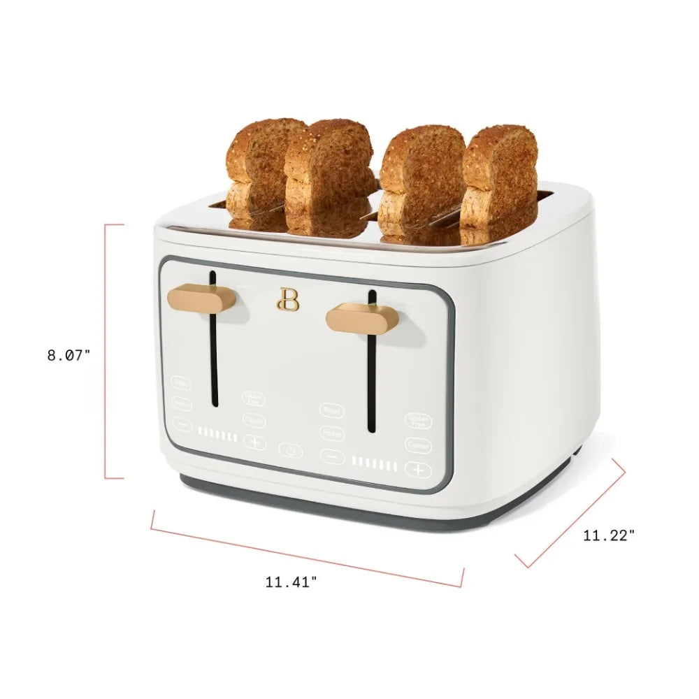 4 Slice Toaster, White